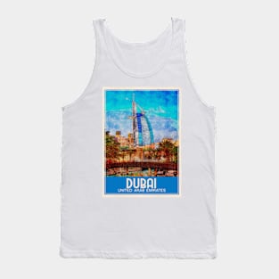 Travel Art Dubai United Arab Emirates Tank Top